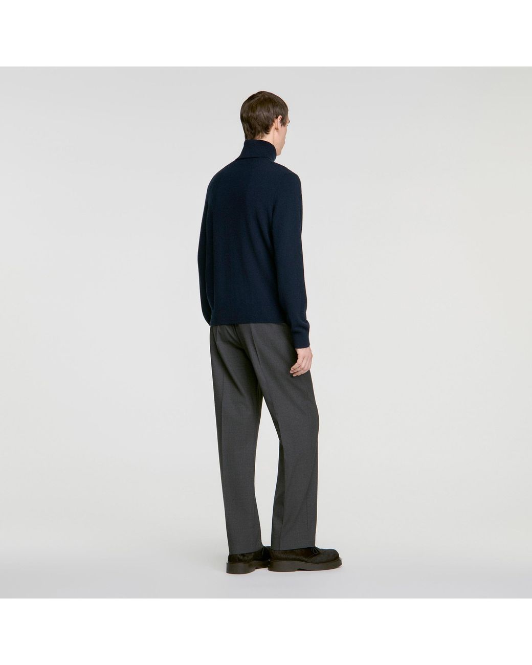 Sandro Blue Cashmere Turtleneck Sweater for men