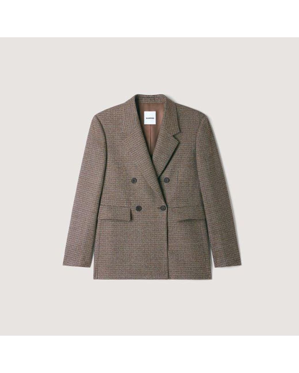 Sandro Gray Wool Suit Jacket for men