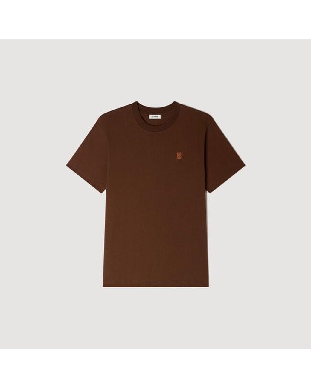 Sandro Multicolor Leather Logo T-Shirt for men
