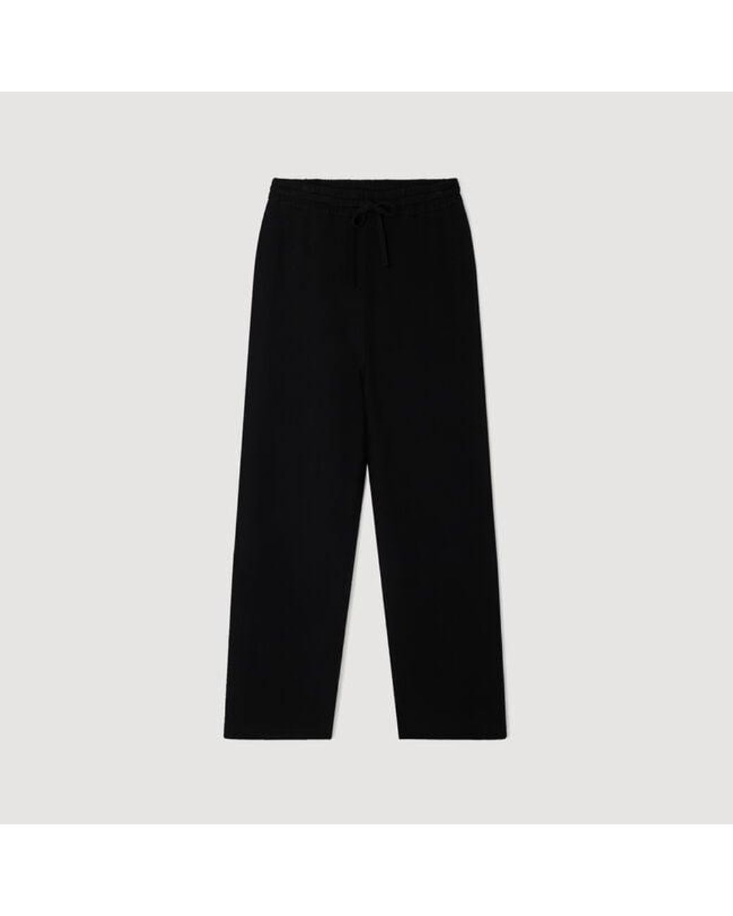Sandro Black Knit Jogging Bottoms for men