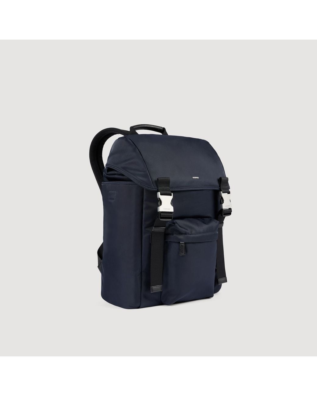 Sandro Blue Nylon Backpack for men