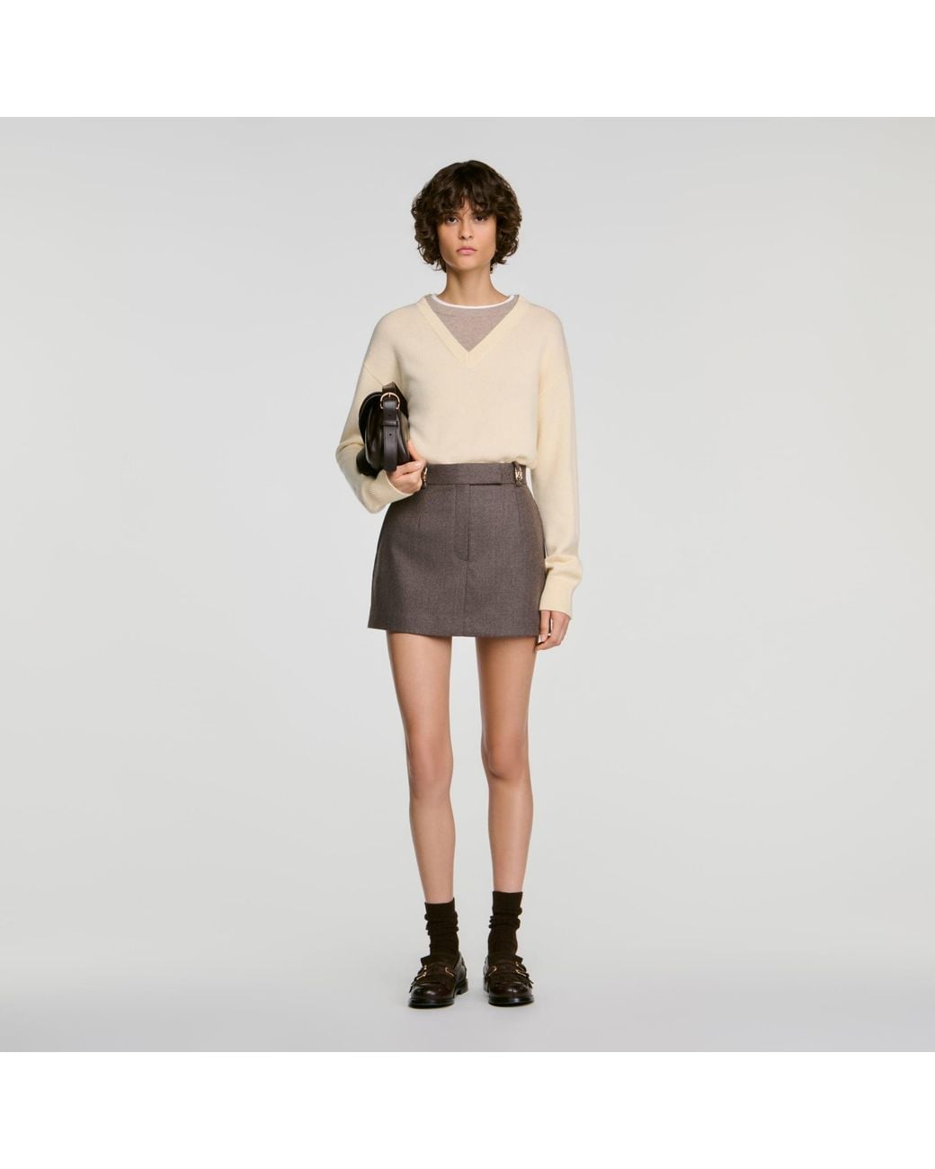 Sandro Multicolor Wool Skort