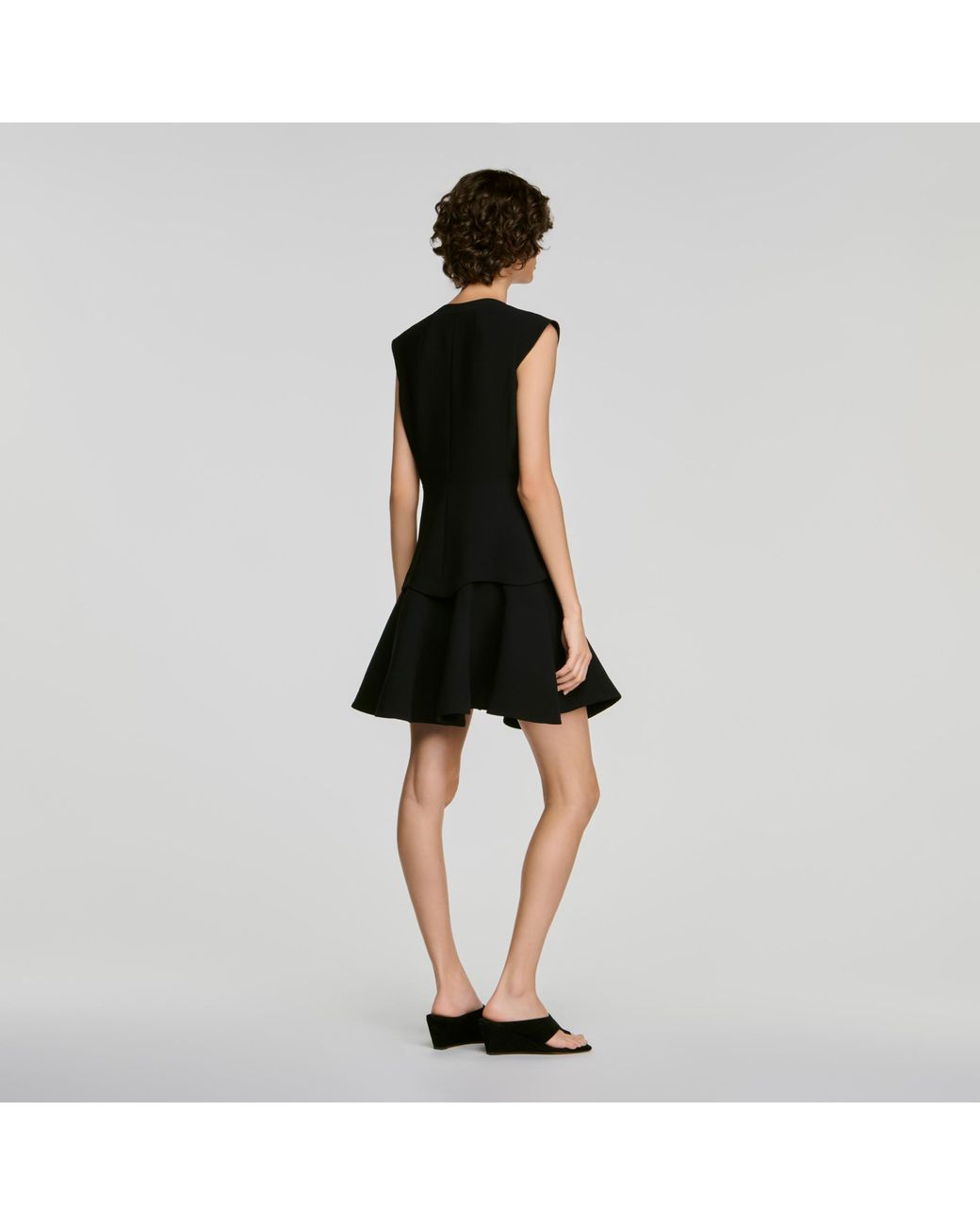 Sandro Black Short Button-Up Dress