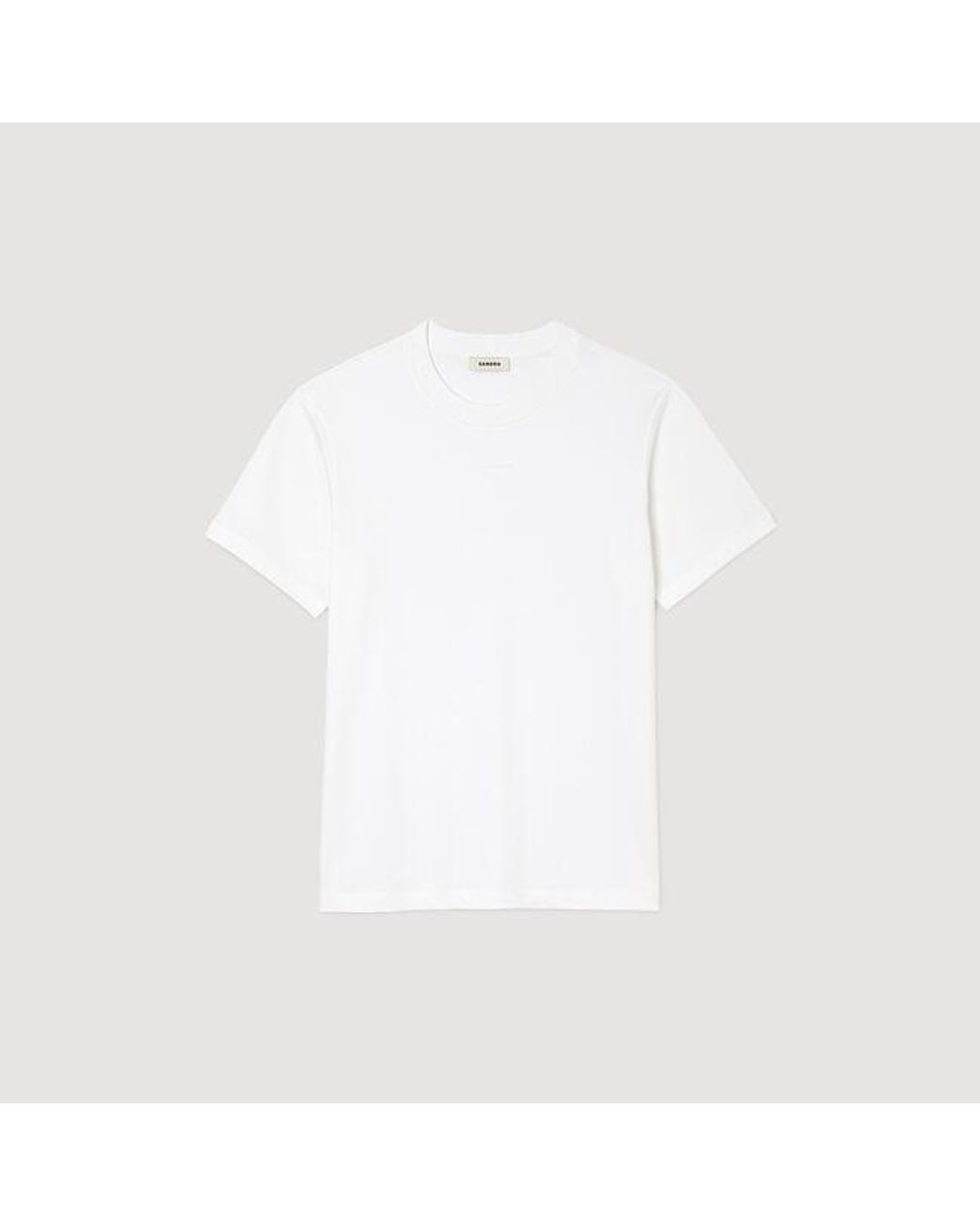 Sandro White Cotton T-Shirt for men