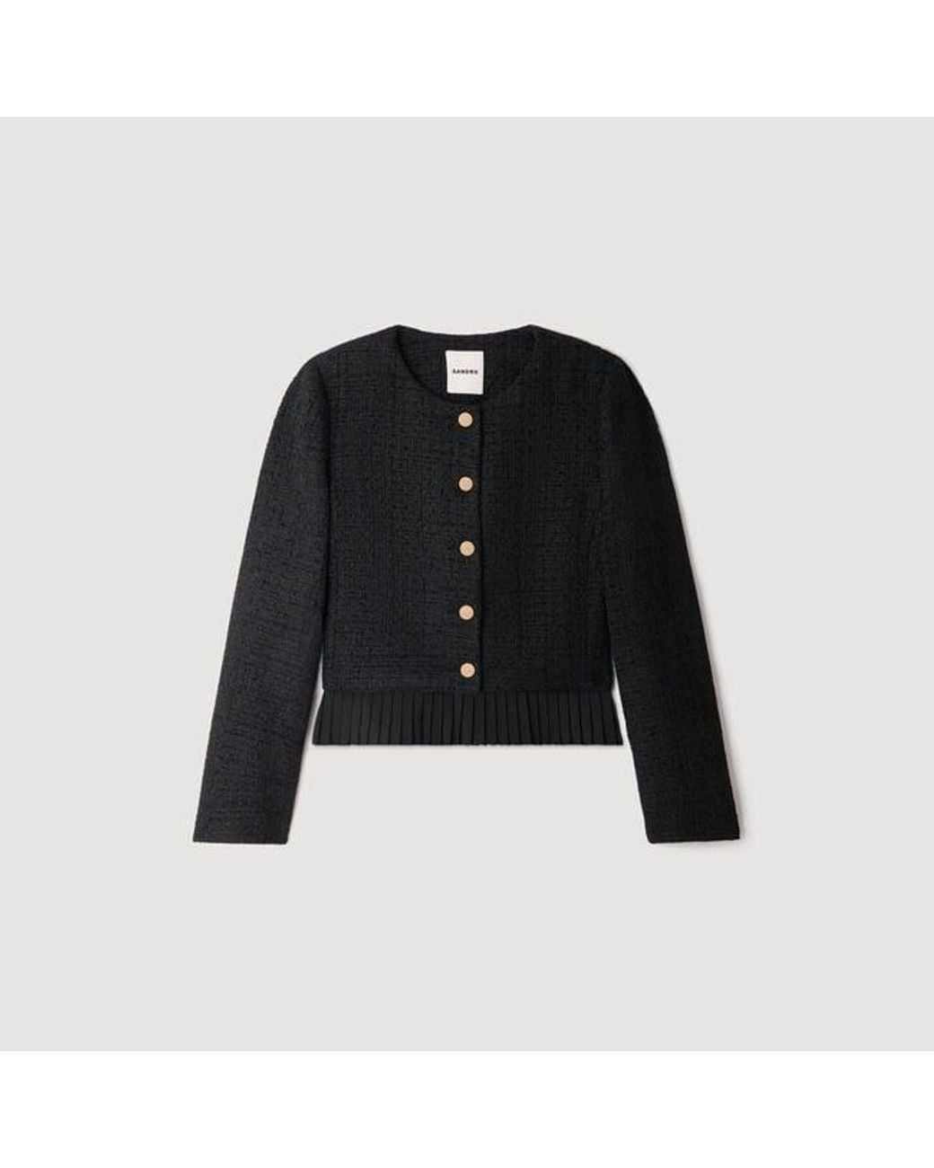 Sandro Blue 2-In-1 Tweed Jacket