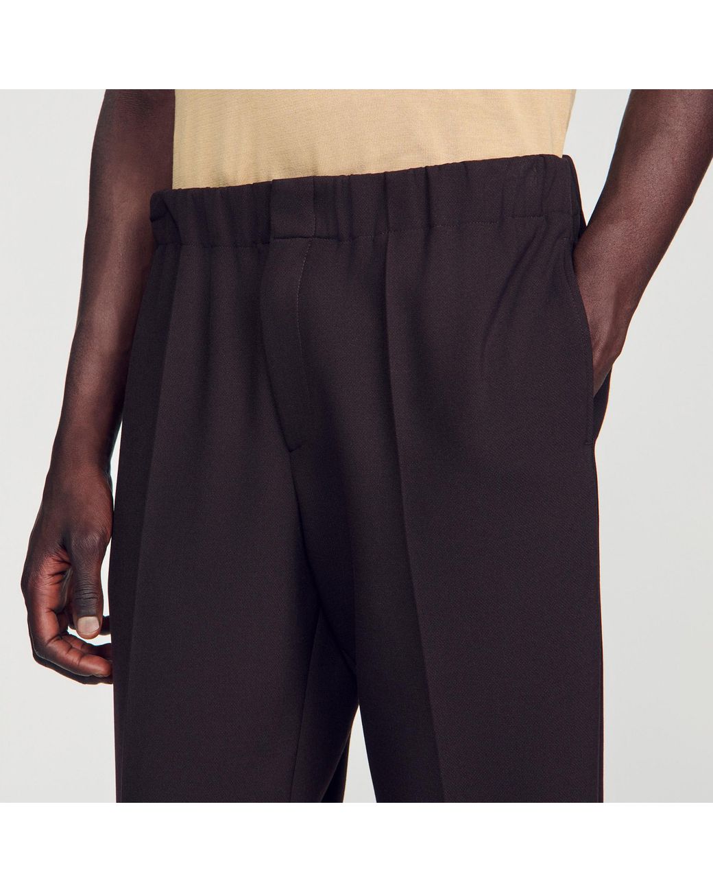 Sandro Gray Wide-Leg Trousers for men