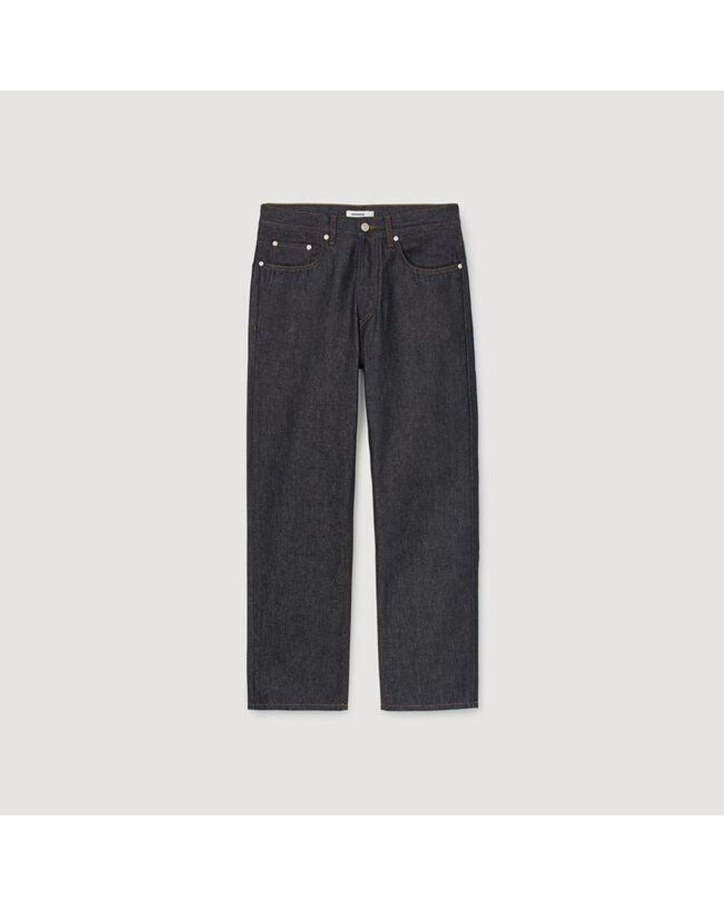 Sandro Black Regular Jeans for men