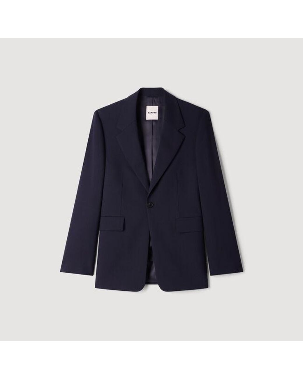 Sandro Blue Virgin Wool Suit Jacket for men