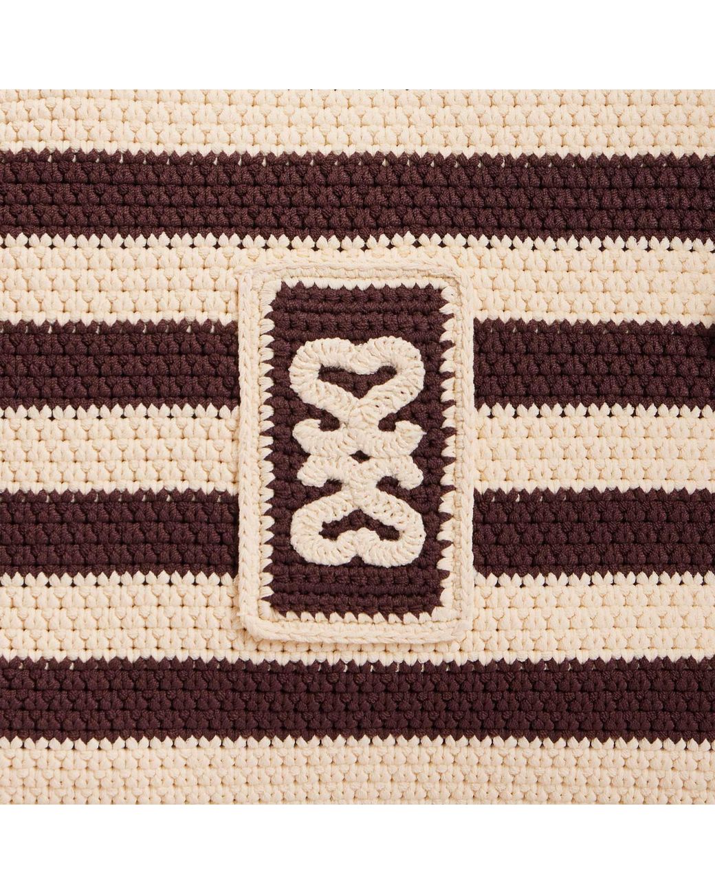 Sandro Multicolor Striped Crochet Bag