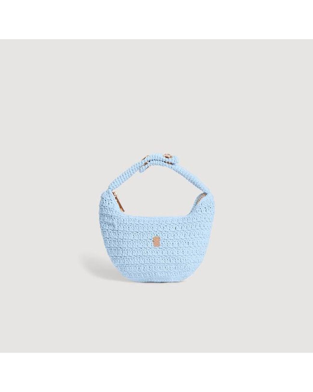 Sandro Blue Crochet Small Leather Goods