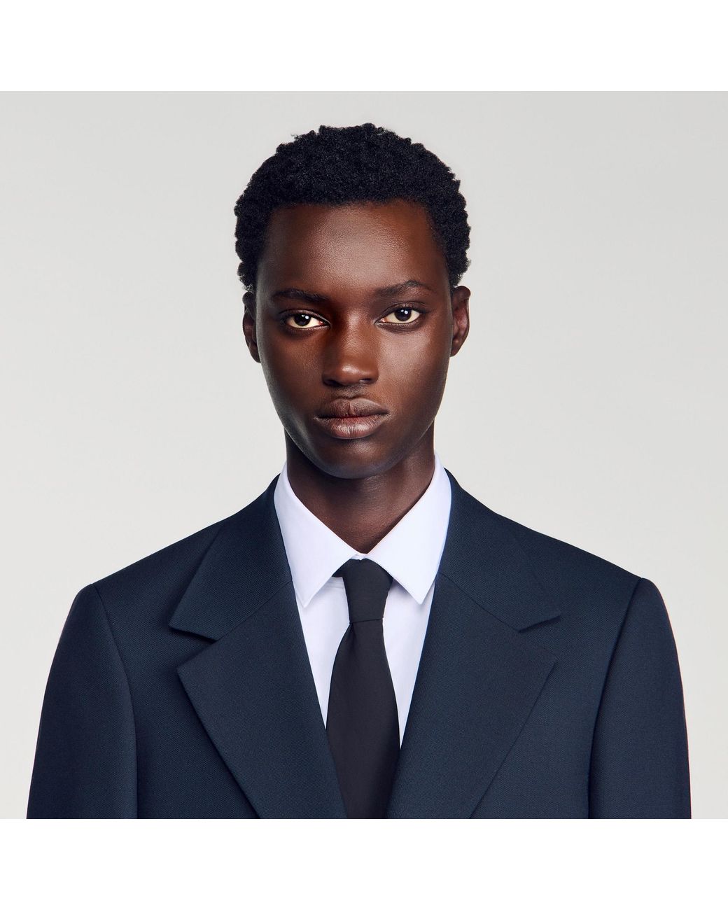 Sandro Blue Virgin Wool Suit Jacket for men