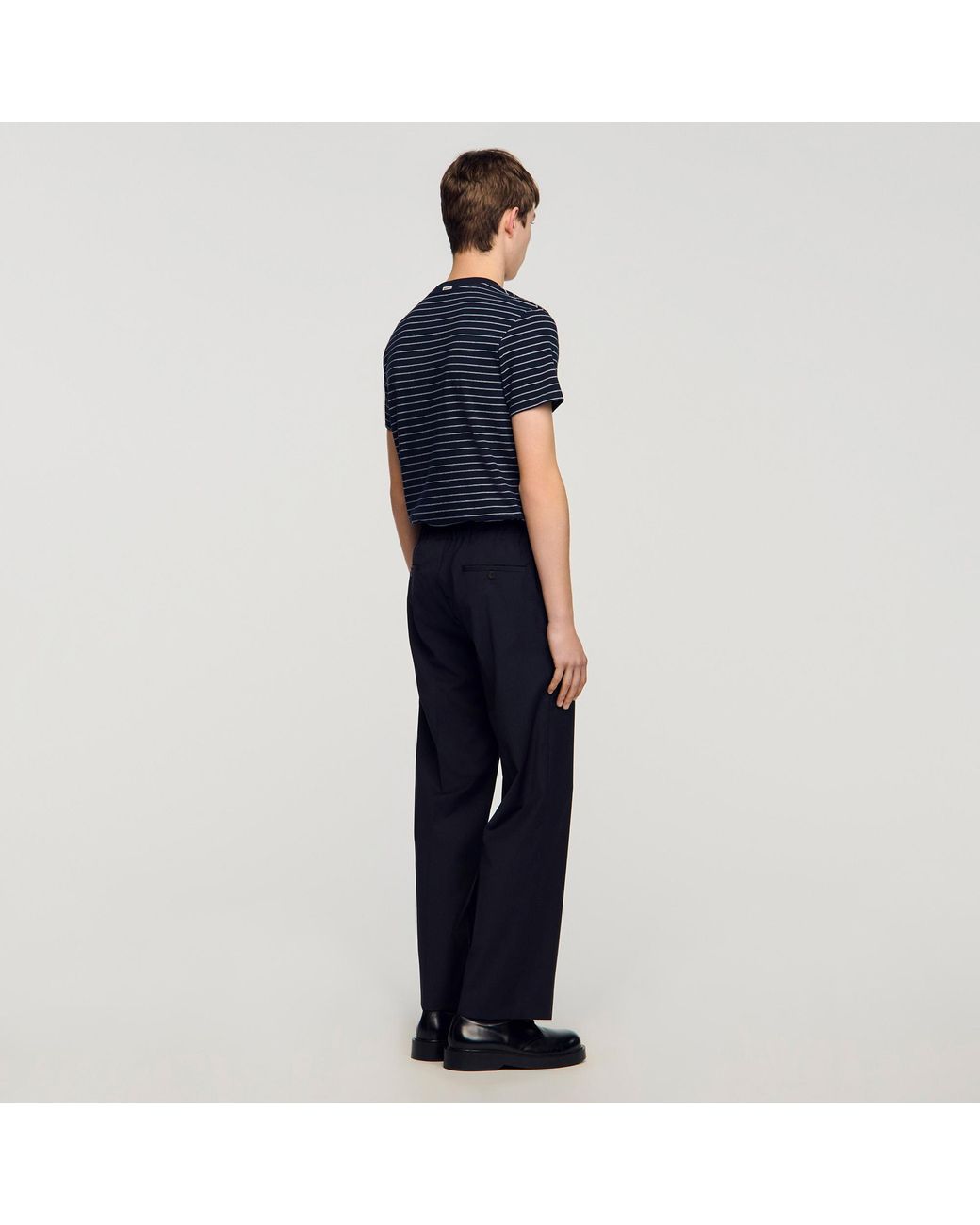 Sandro Blue Wide-Leg Trousers for men