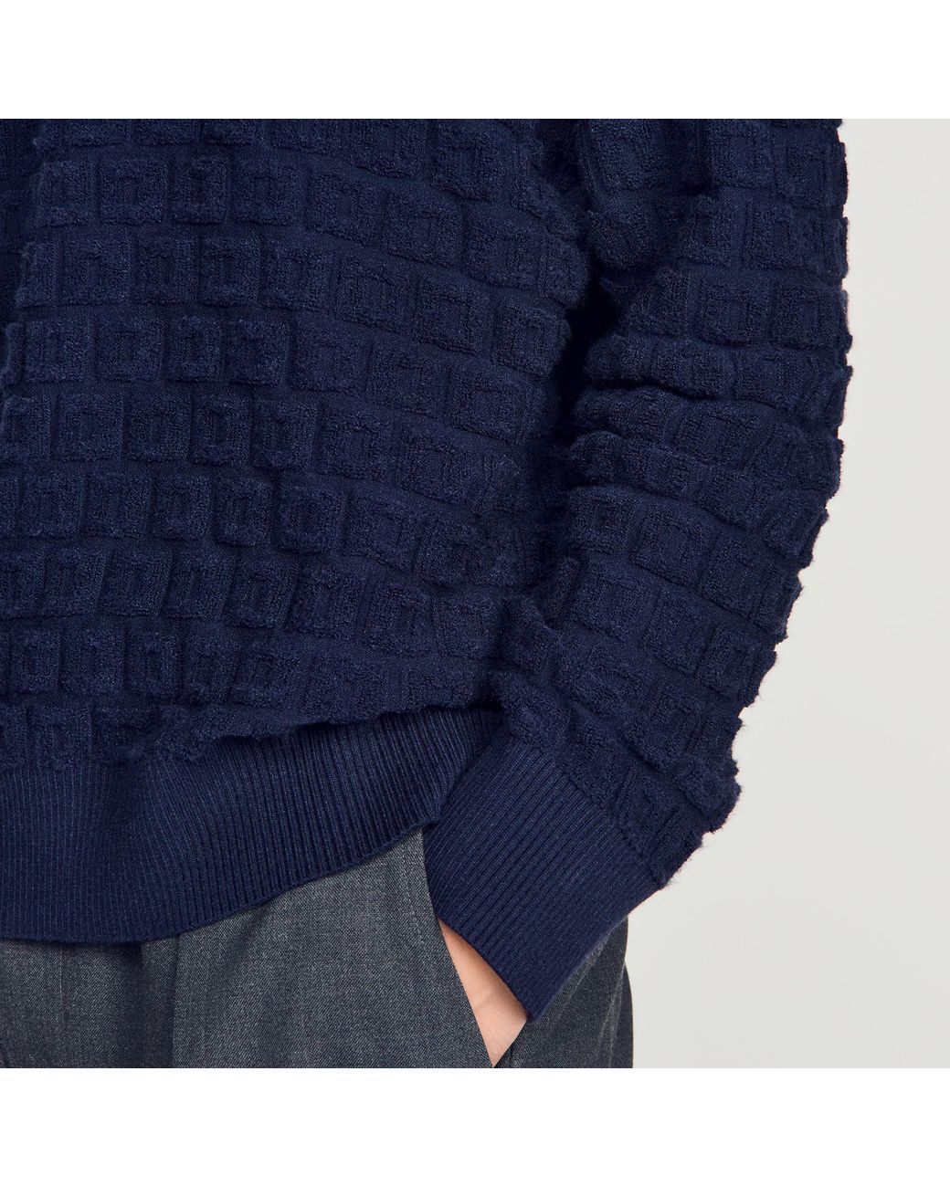 Pull en maille éponge Sandro pour homme en coloris Blue
