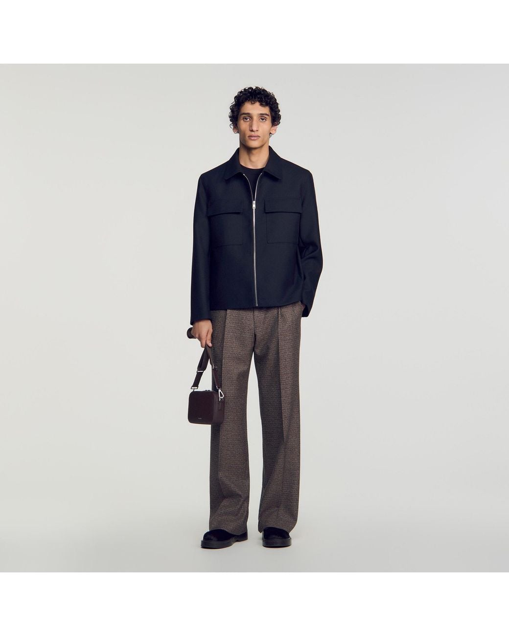 Sandro Blue Patch Pocket Jacket for men