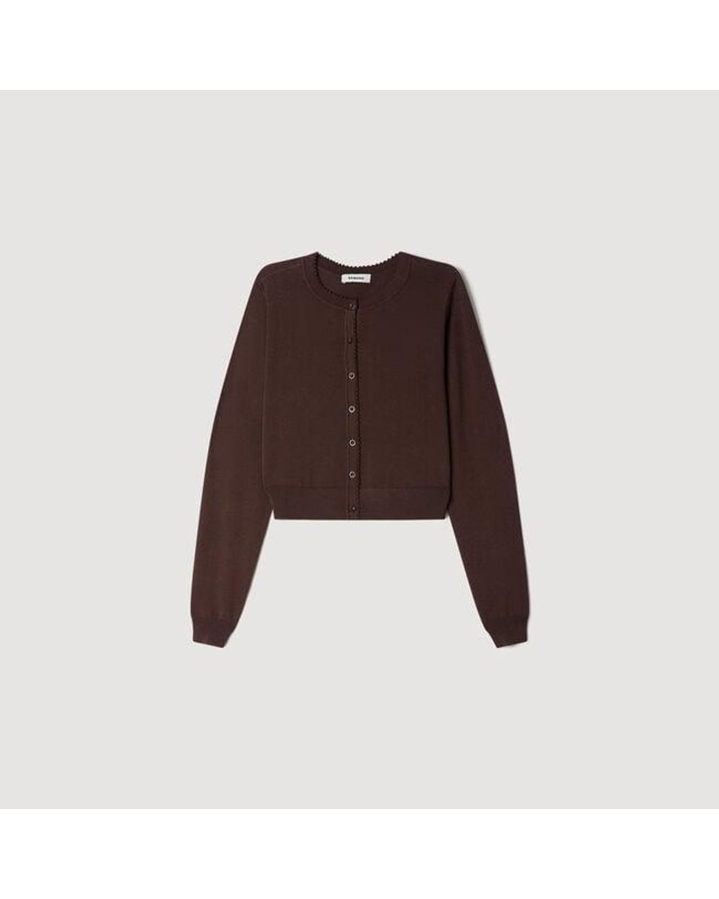 Sandro Red Fine Knit Cardigan