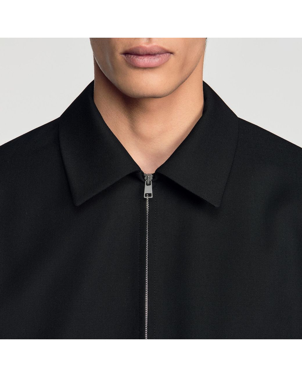 Sandro Black Zip-Up Jacket for men