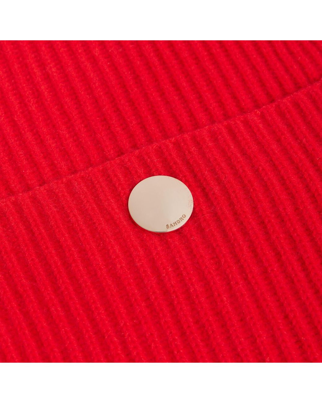 Sandro Red Wool And Cashmere Scarf
