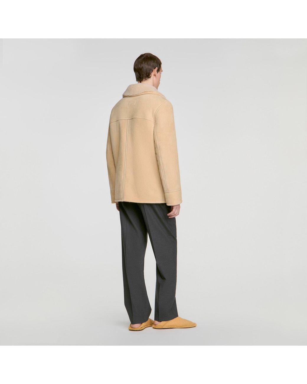 Sandro Natural Shearling Jacket for men