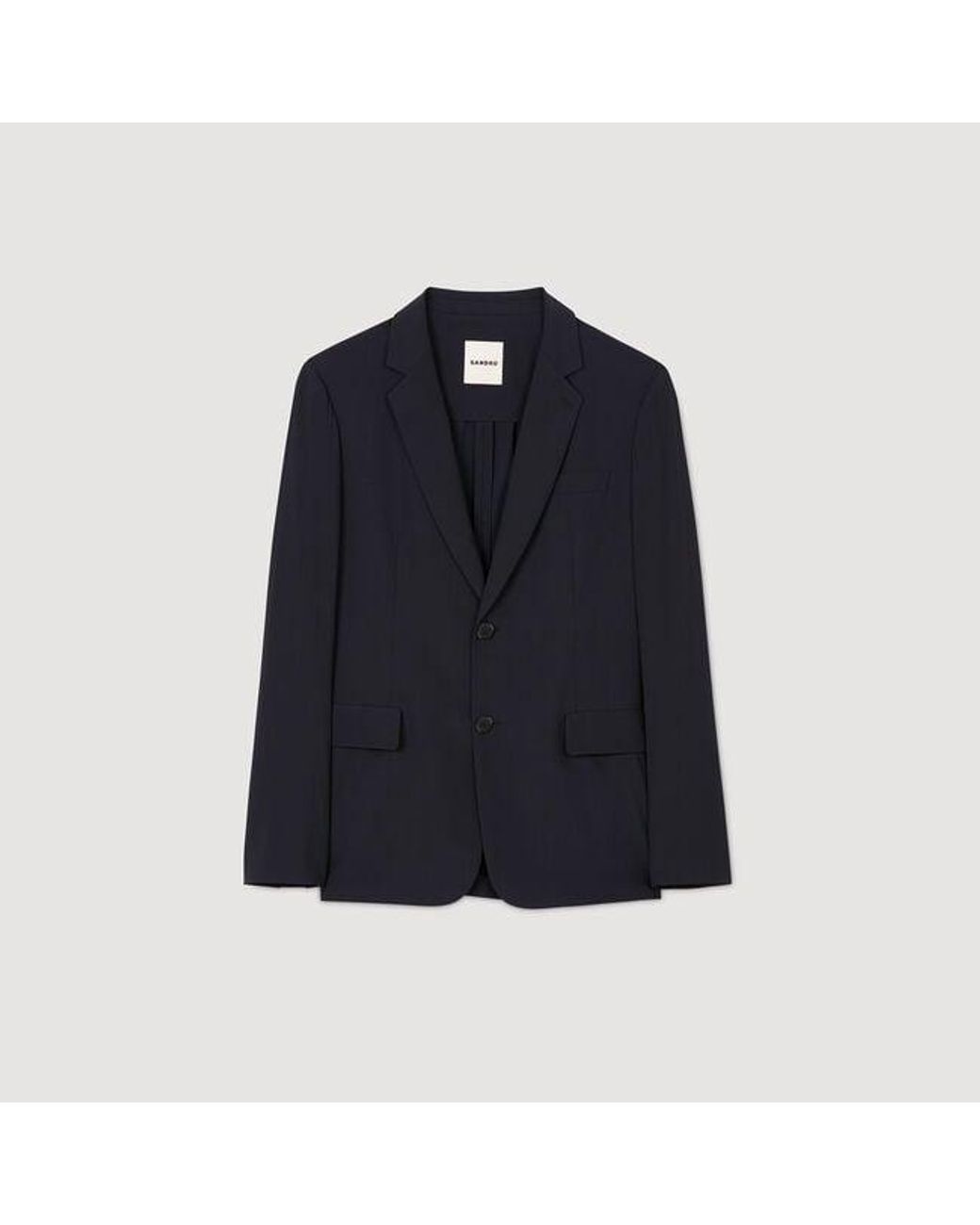 Sandro Blue Wool Suit Jacket for men