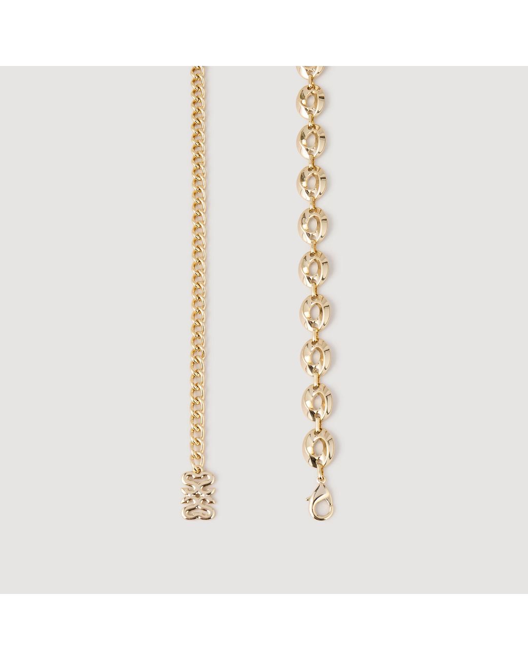 Sandro Metallic Chain Belt