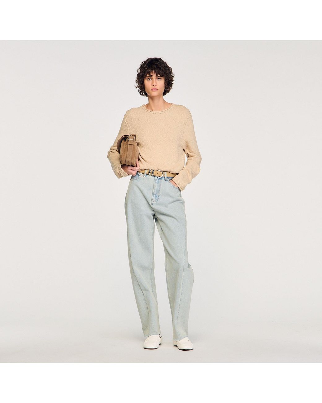 Pull en coton effet bouclette Sandro pour homme en coloris Natural