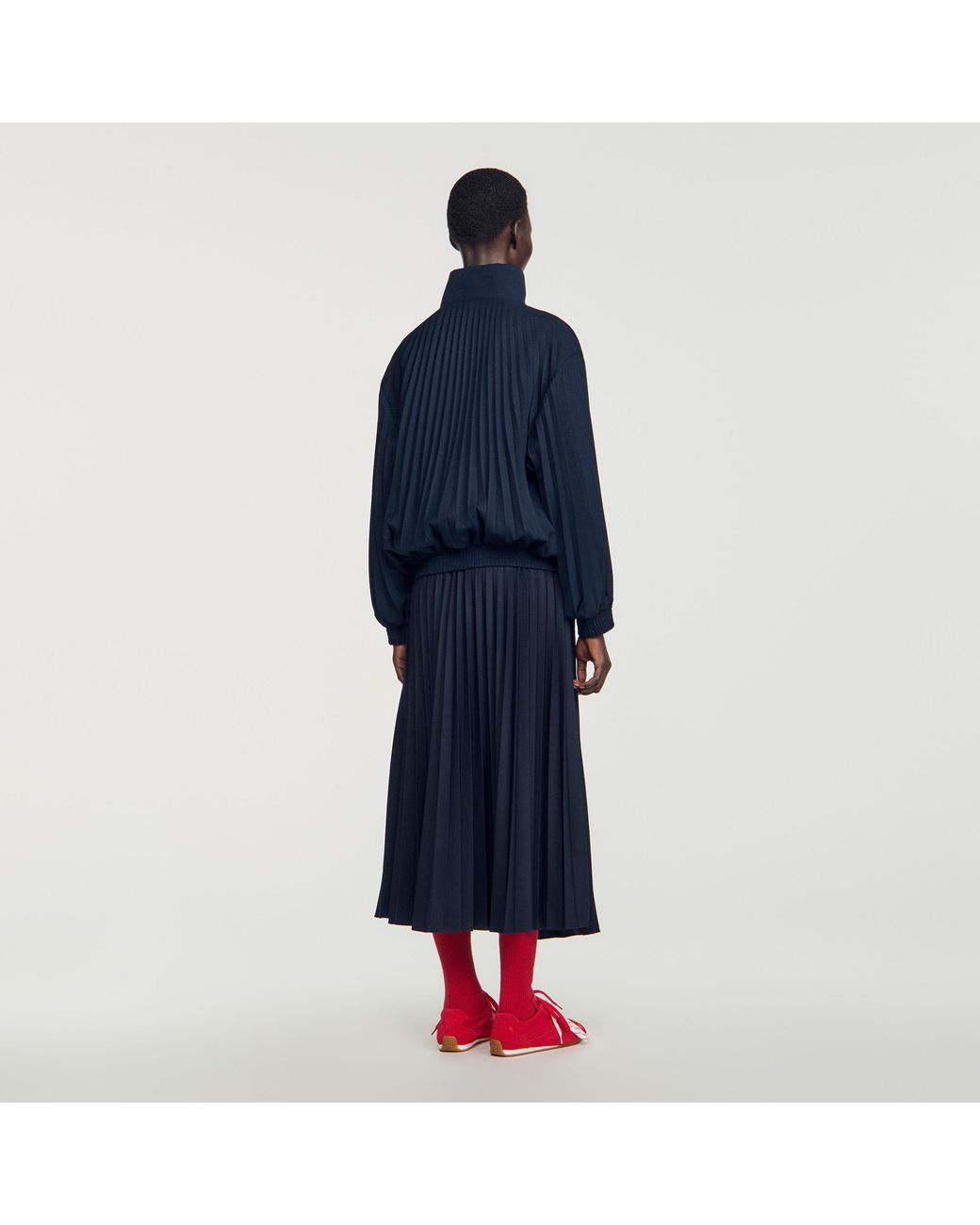 Blouson plissé Sandro en coloris Blue