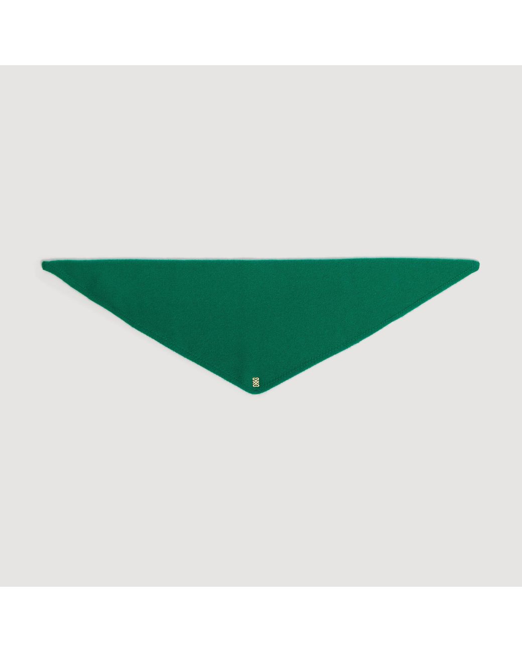 Sandro Green Tie-Up Wool And Cashmere Bandana