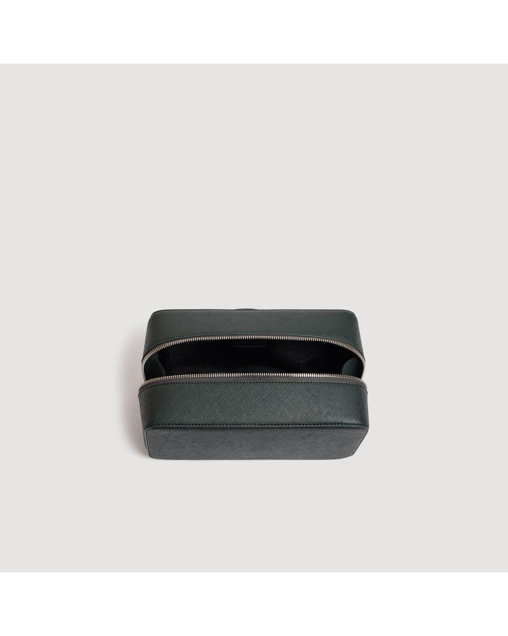 Sandro Black Reconstituted Leather Toilet Bag for men