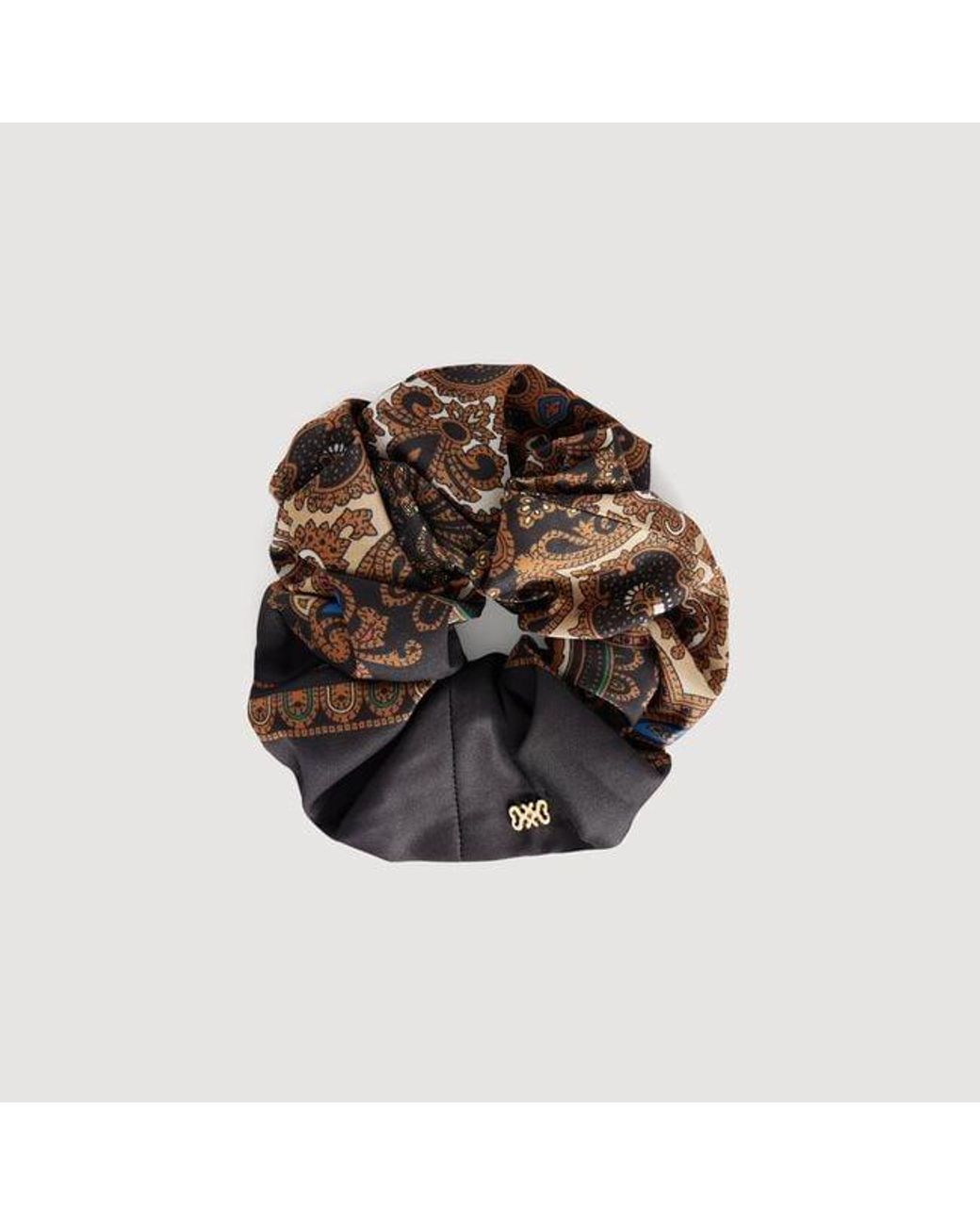 Sandro Brown Bandana Print Scrunchie