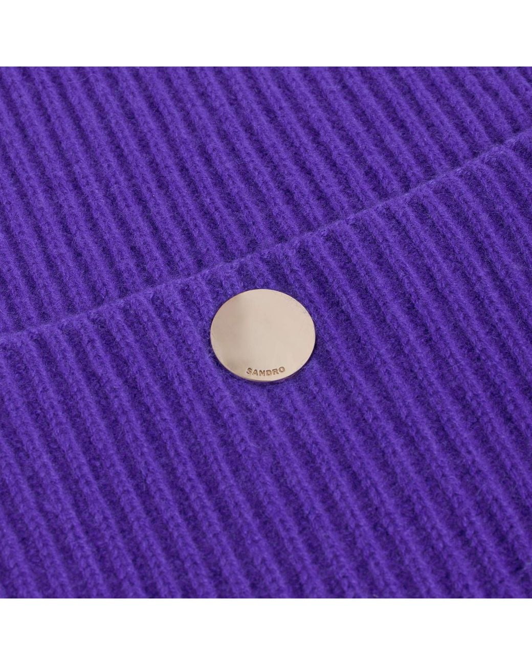 Sandro Purple Wool And Cashmere Scarf