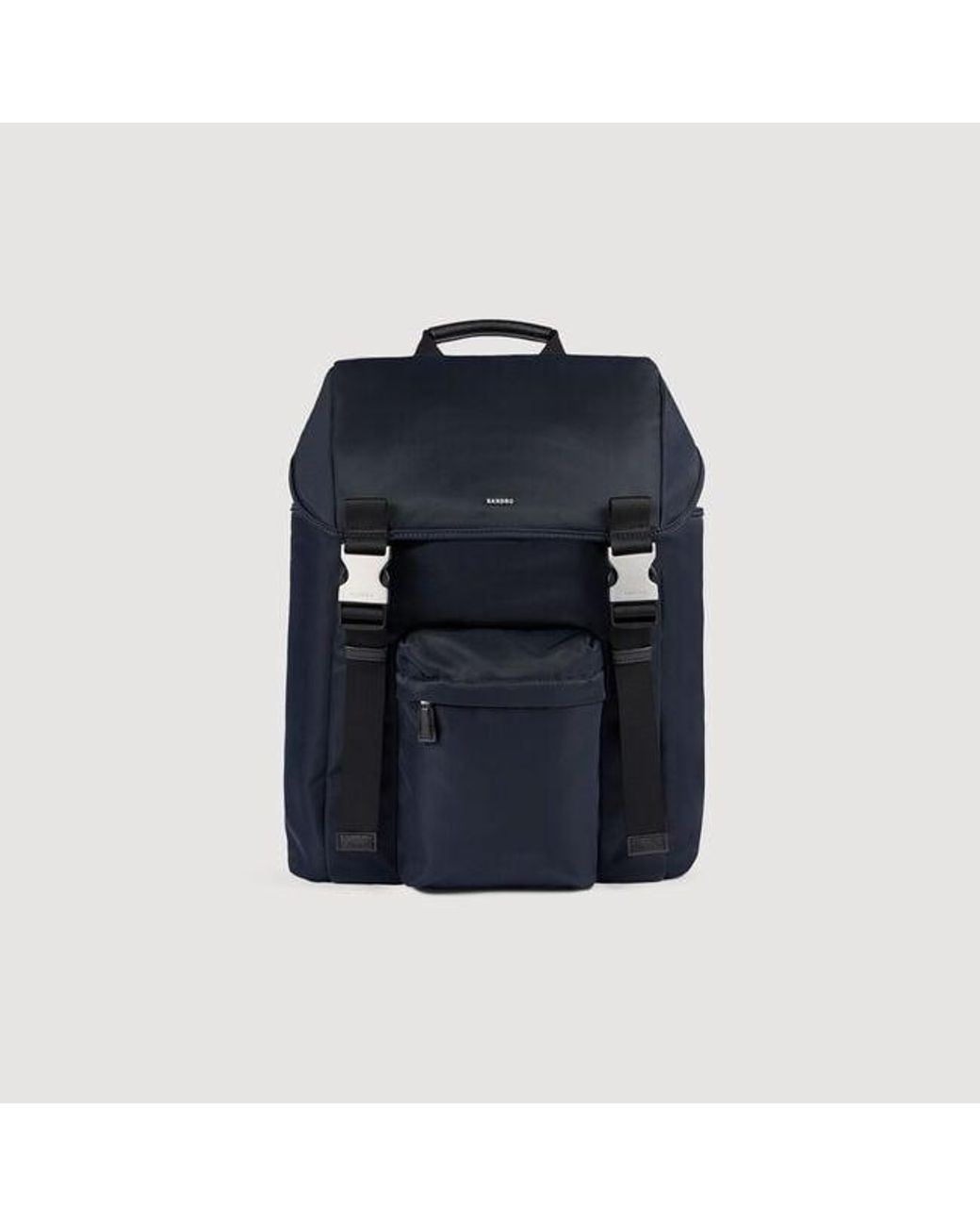 Sandro Blue Nylon Backpack for men