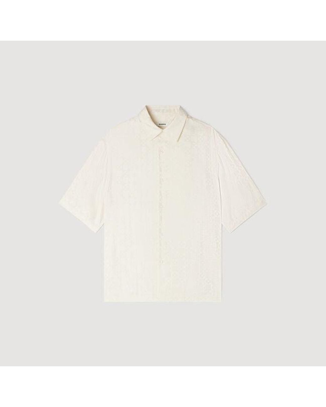 Sandro Natural Square Cross Loose-Fit Shirt for men