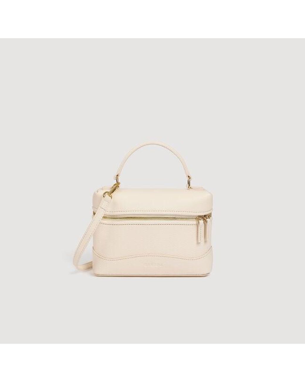 Sandro Natural Grained Leather Tangolino Bag