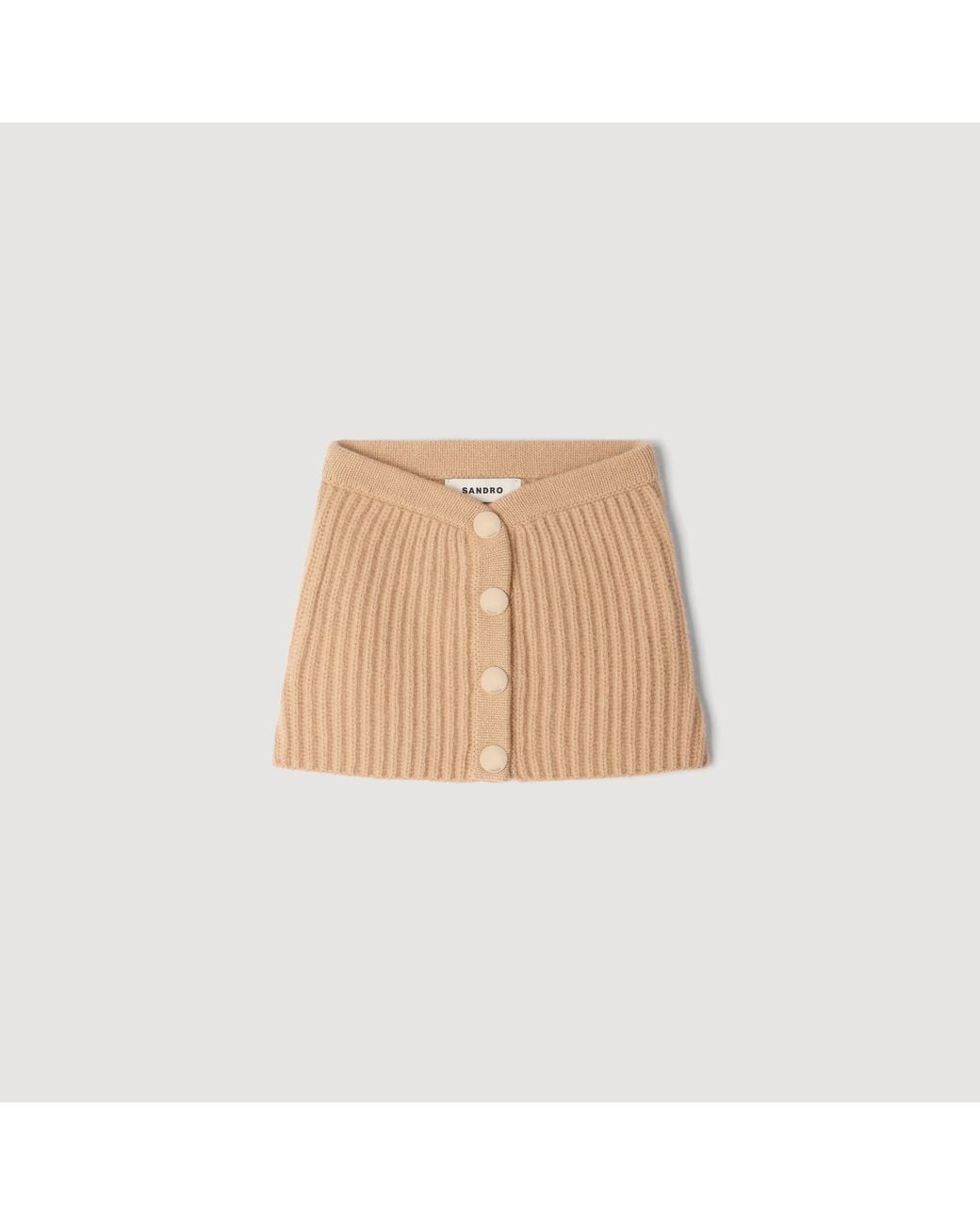 Sandro Natural Standing Collar With Buttons