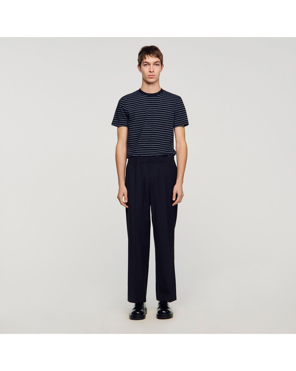 Sandro Blue Wide-Leg Trousers for men