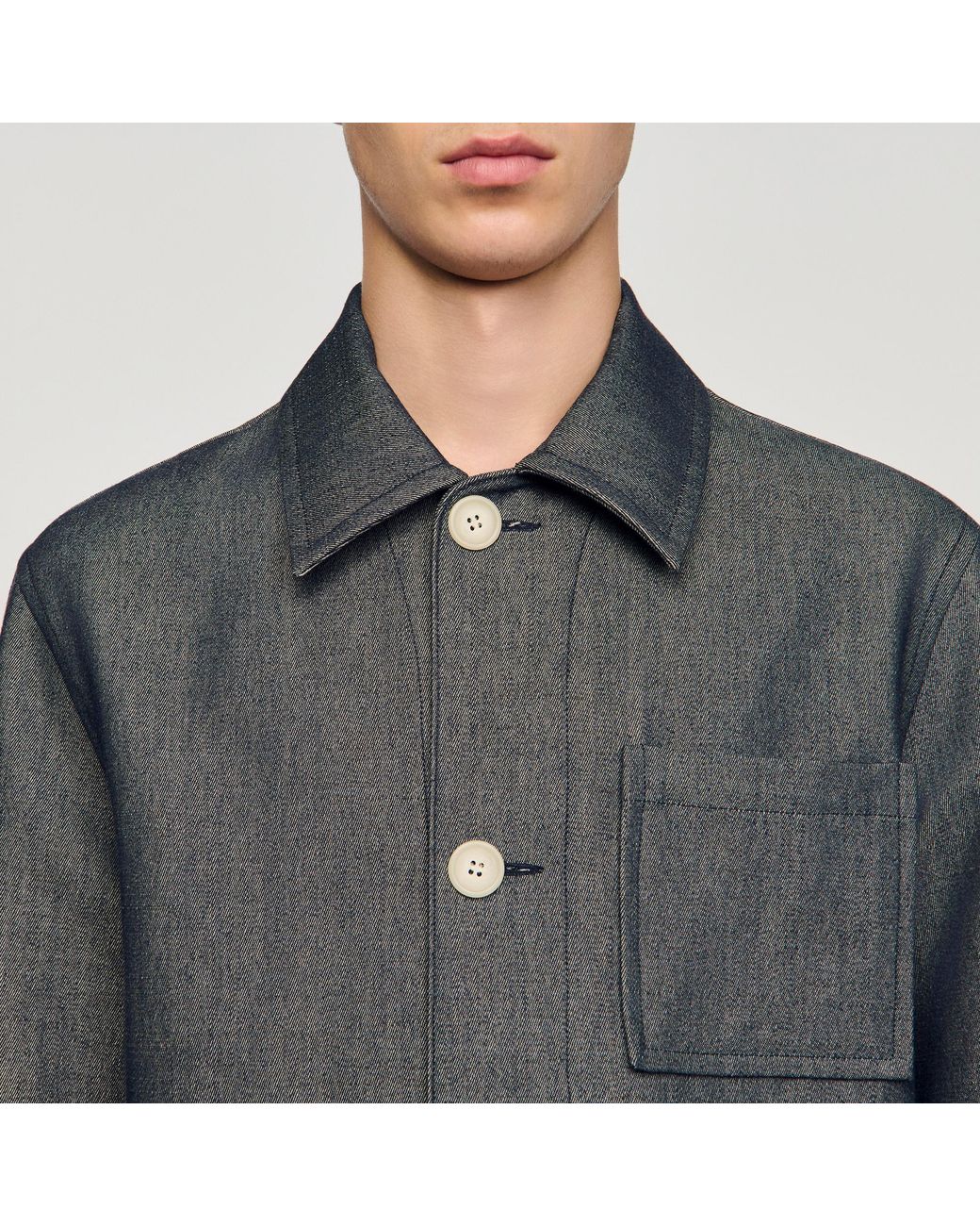 Sandro Black Effect Worker Jacket for men