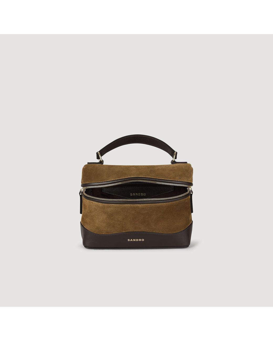 Sandro Brown Tangolino Leather And Suede Vanity