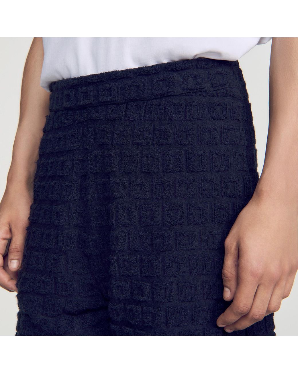 Sandro Blue Terry Cloth Shorts for men