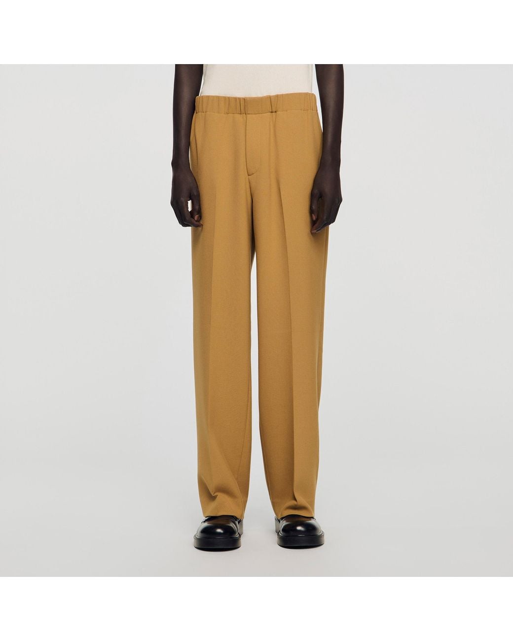 Sandro Natural Wide-Leg Trousers for men