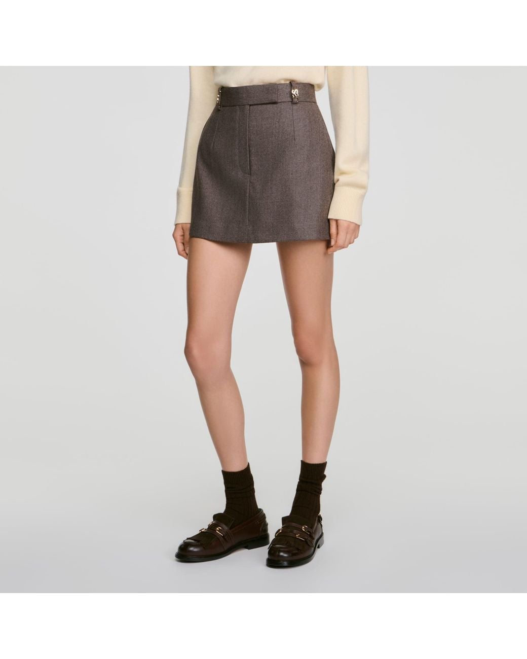 Sandro Multicolor Wool Skort