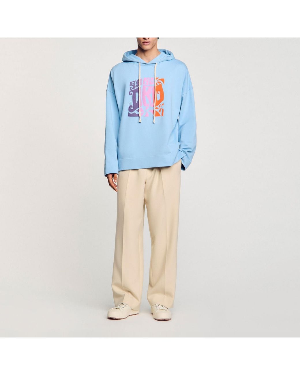 Sandro Blue Hooded Sweatshirt for men