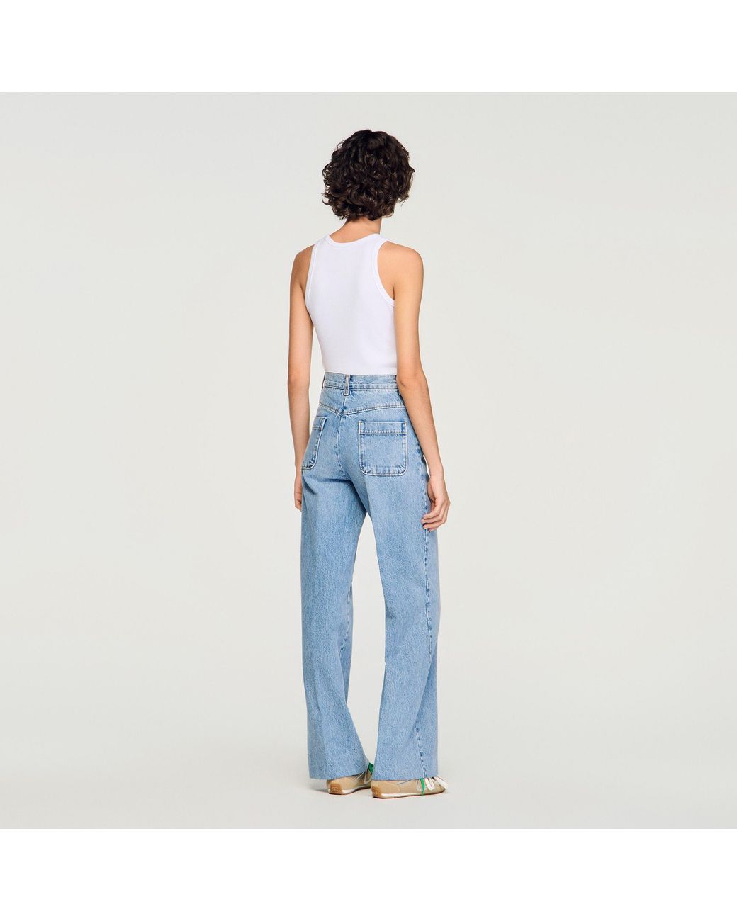 Sandro Blue Wide-Leg Jeans