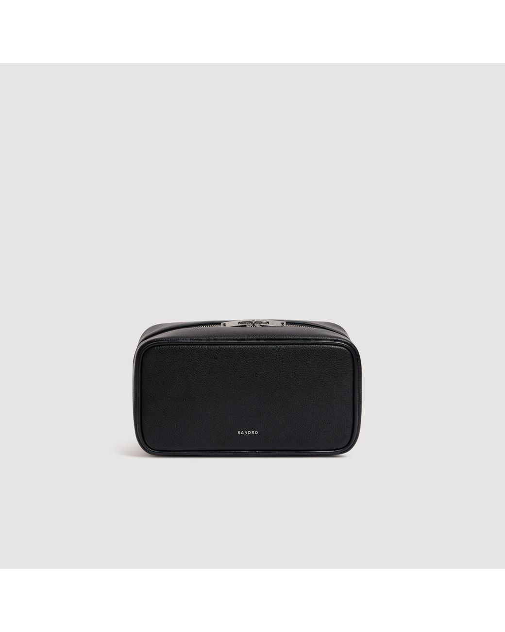 Sandro Black Reconstituted Leather Pouch for men