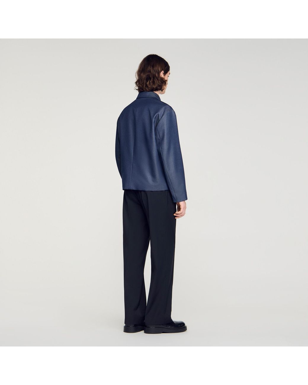 Sandro Blue Effect Zip-Up Jacket for men