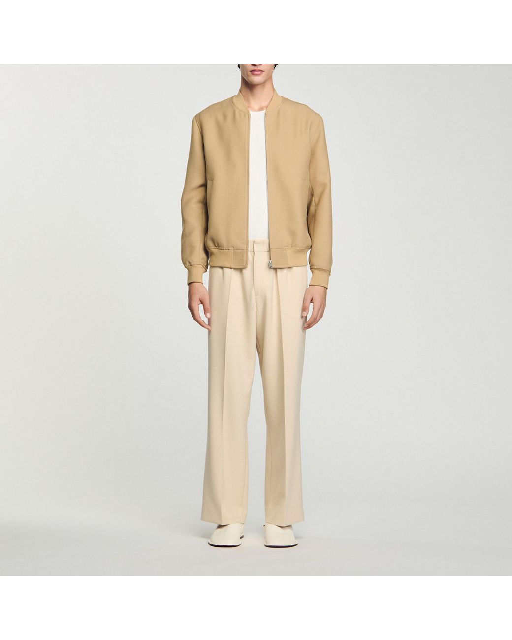 Blouson zippé Sandro pour homme en coloris Natural