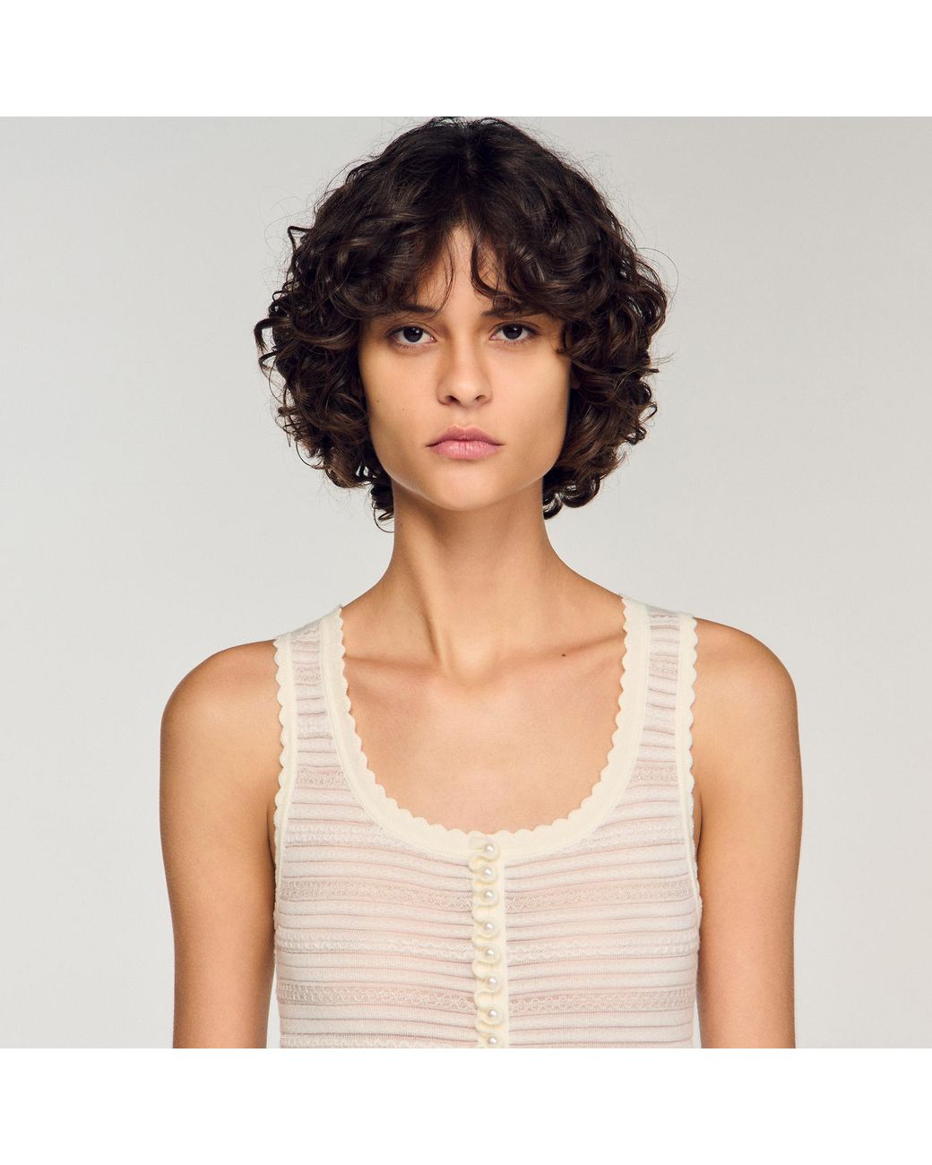 Sandro Natural Knit Bodysuit