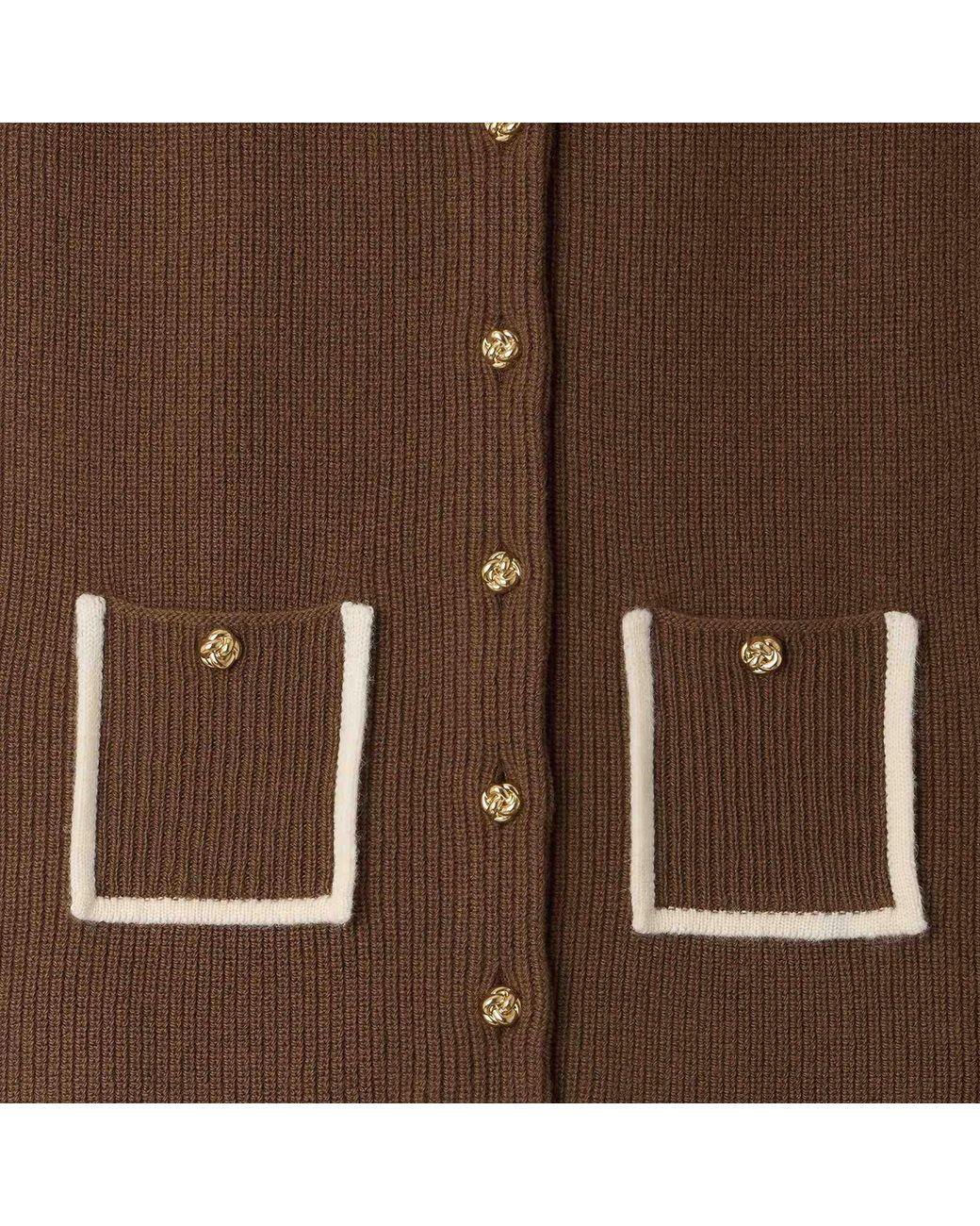 Sandro Brown Wool And Cashmere Standing Collar