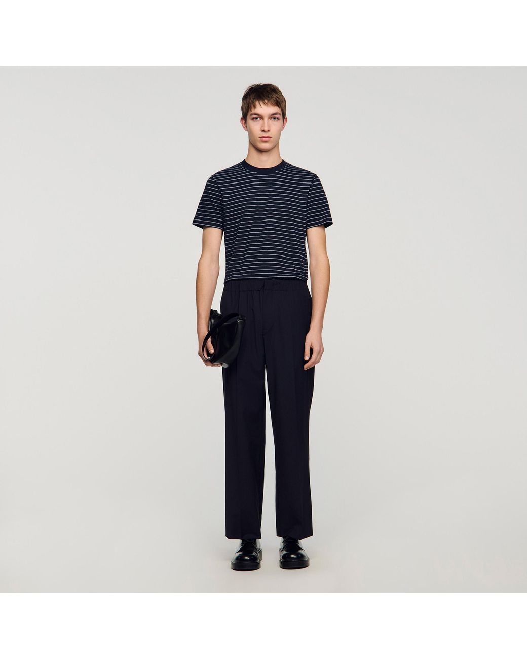 Sandro Blue Wide-Leg Trousers for men