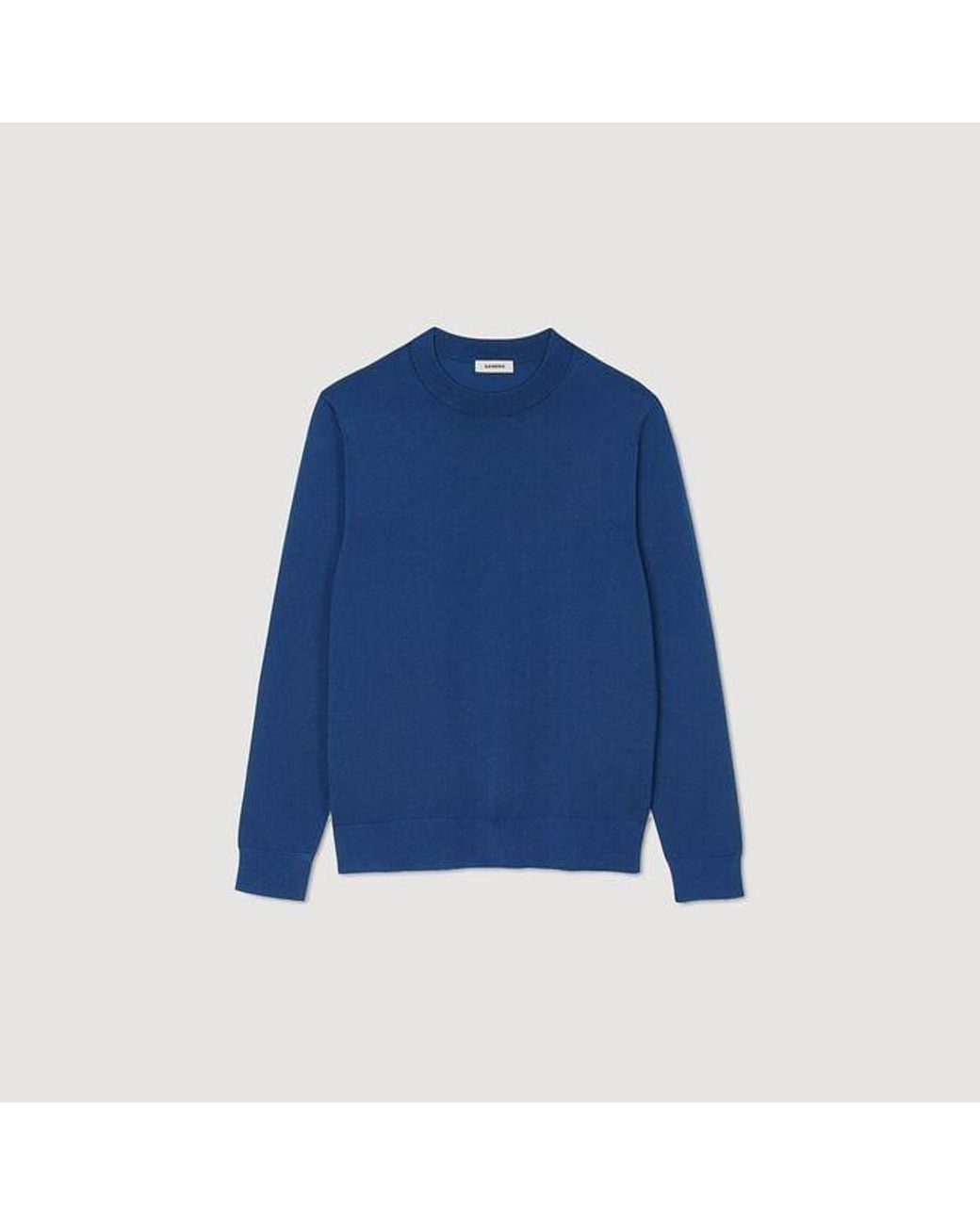 Sandro Blue Fine Knit Jumper for men