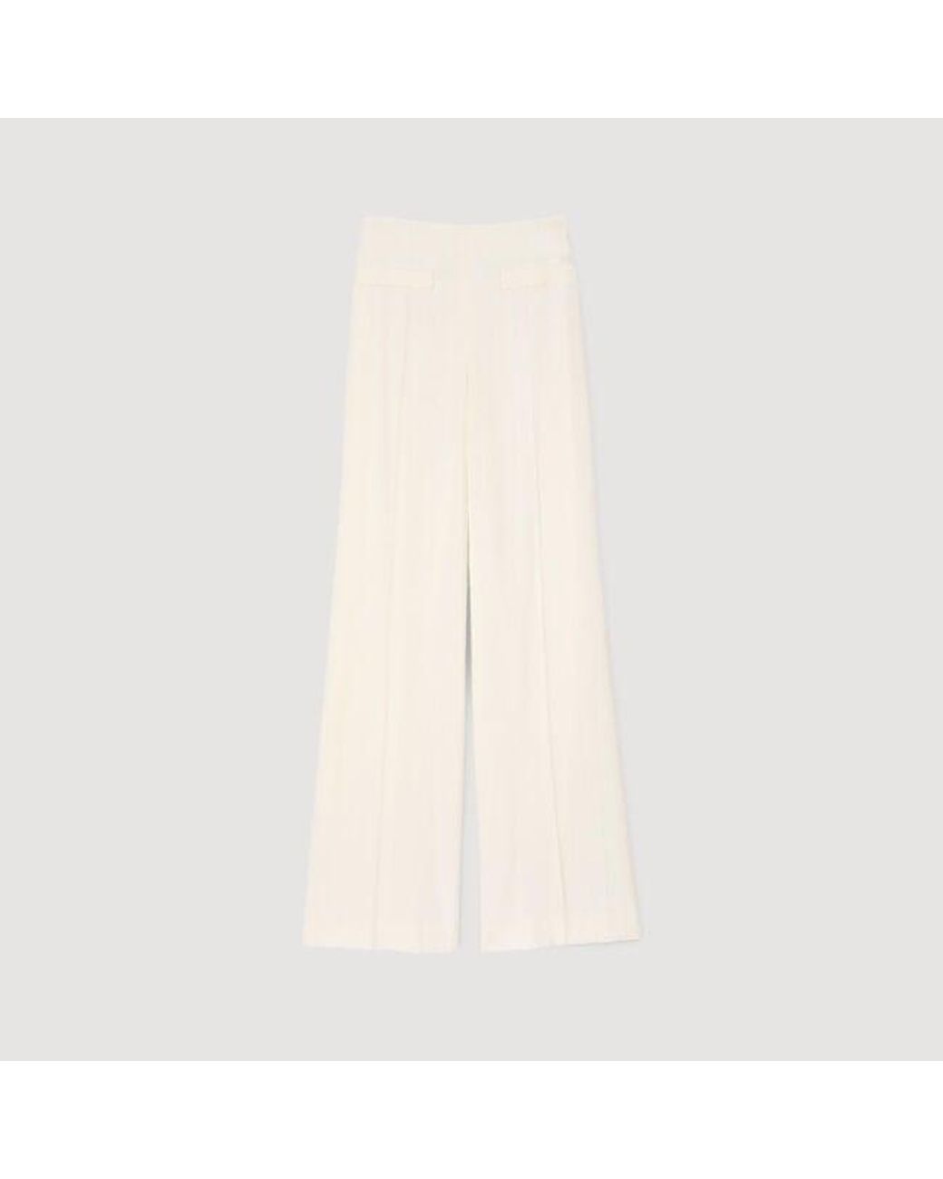 Sandro White Sequin Suit Trousers